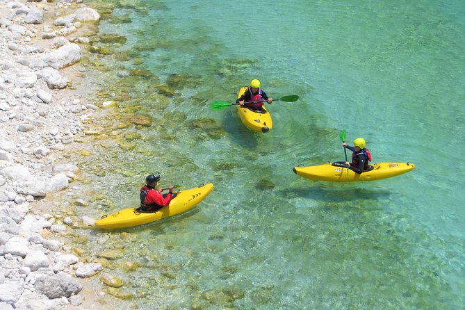 1 day KAYAK COURSE on Soča river, for beginners - Learning before the river gets busy