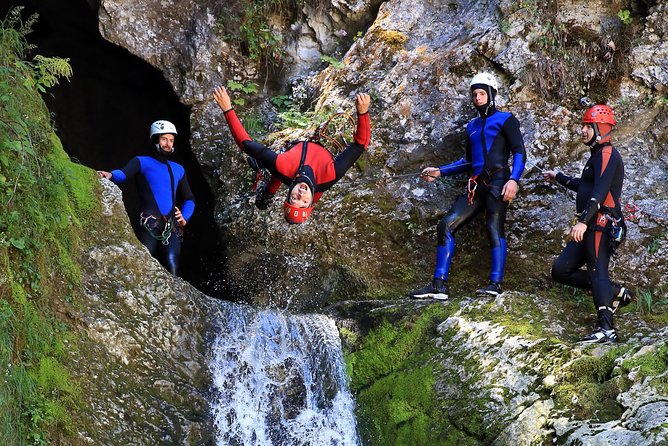 Bled and Bohinj Valley Canyoning with Hotel Pickup & Free Photos - Walking, swimming, sliding, and jumping