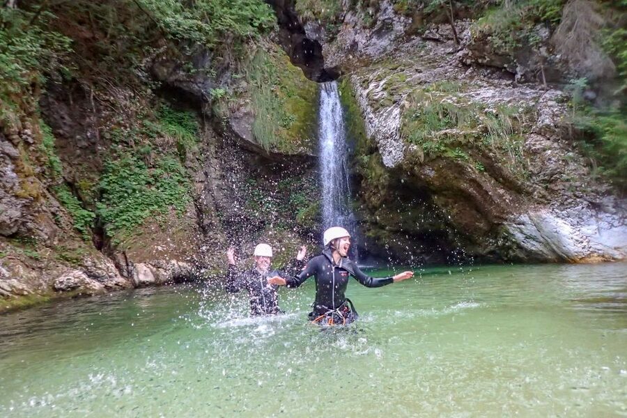 Bled: Guided Canyoning Tour with Transport - Entering the Jerečica River canyon