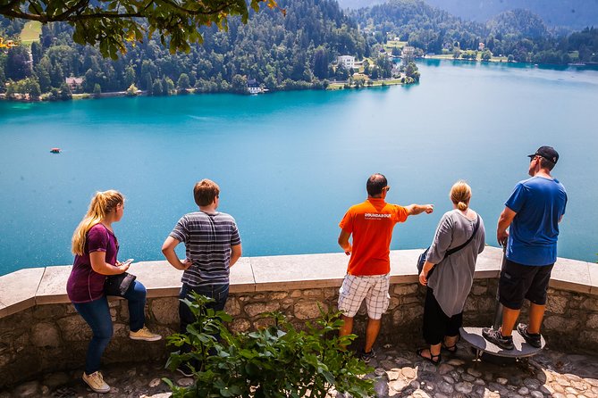 Bled Lake with island and castle - small group - day trip from Ljubljana - Bled Castle and its broad lake view