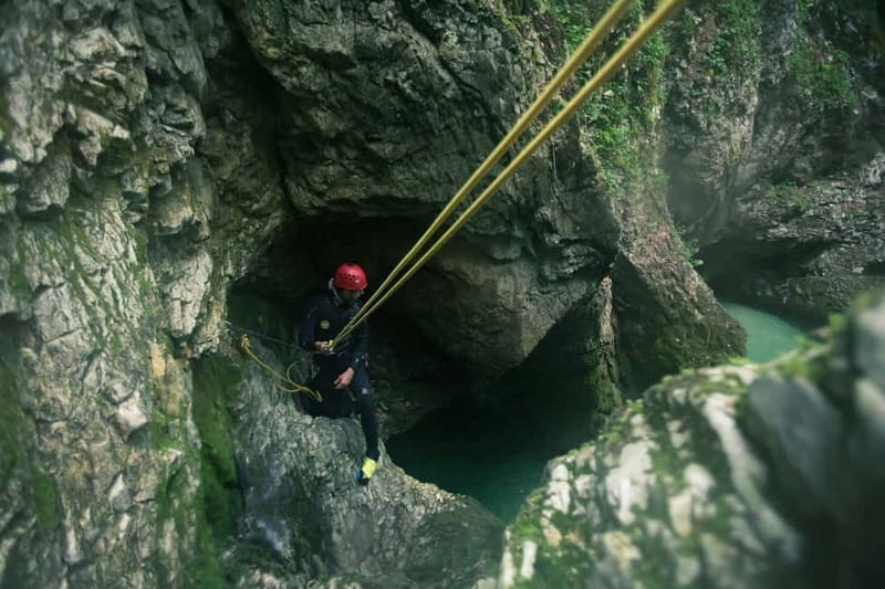 Bled: Triglav National Park Canyoning Adventure with Photos - Sliding, gliding, jumping, and abseiling