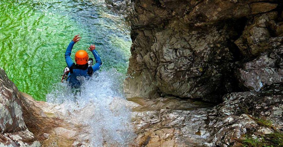 Bovec: 4-Hour Canyoning Adventure - The 45-meter Parabola Waterfall rappel