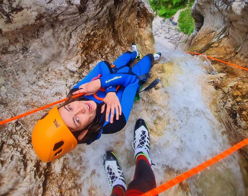 Bovec: 4-Hour Canyoning Adventure - The seven-meter slide into a deep pool
