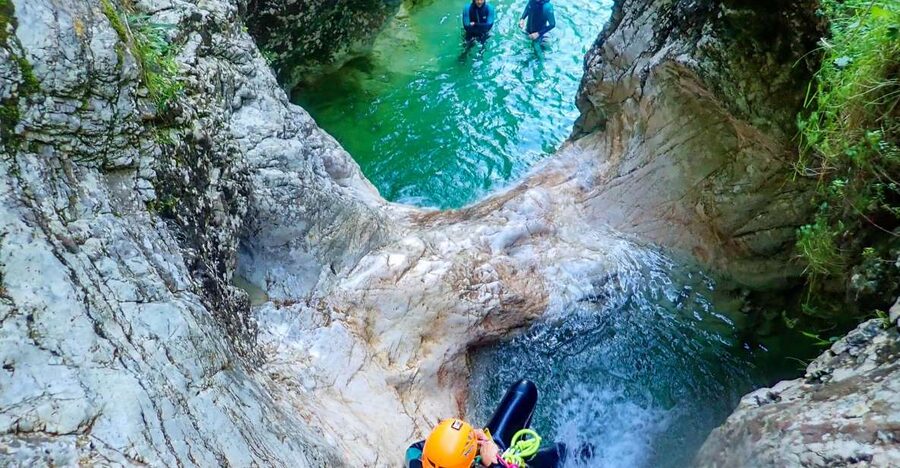 Bovec Adventure: Canyoning in Triglav National Park - The Parabola waterfall rappel