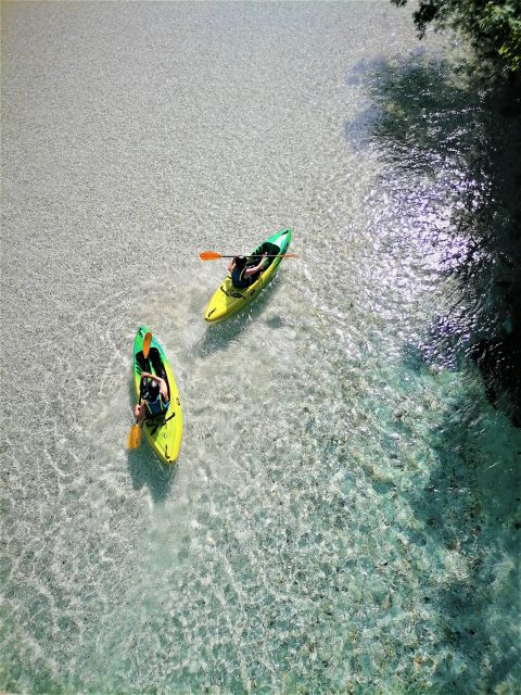 Bovec: Iconic Sit-on-Top Kayak Tour on Soča River +FREEphoto - What the $75 price really covers