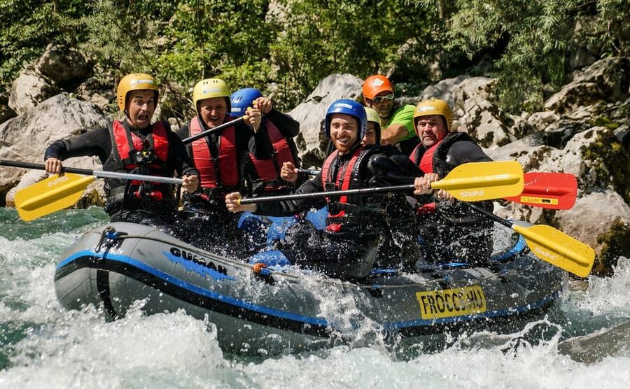 Bovec: Soča River Rafting Adventure with Photos and Drink - The outdoor bar and the included drink