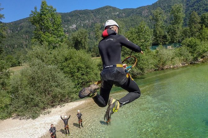 Canyoning Bled Slovenia - Rappelling, sliding, and the bridge jump