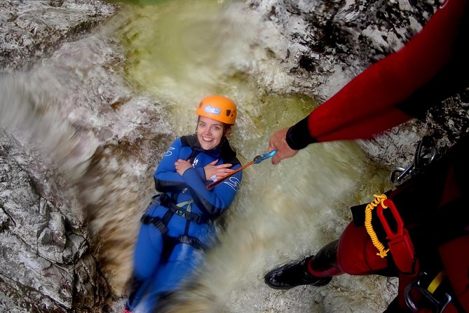 Canyoning Fratarica - Entering the canyon, one obstacle at a time