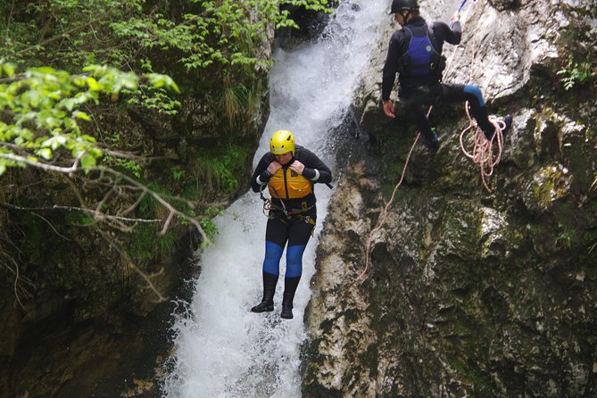 Canyoning in Susec Canyon - Sliding, jumping, and swimming through the canyon