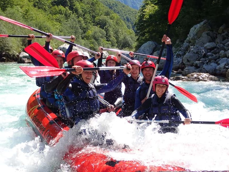 From Bovec: Premium Rafting on Soča River with Photo Service - About 1.5 hours of rapids, waves, and slaloms