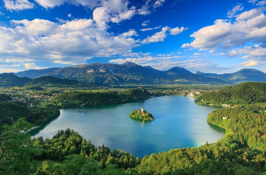 From Ljubljana: Lake Bled & Postojna Cave with Entry Tickets - Bled Castle above the lake