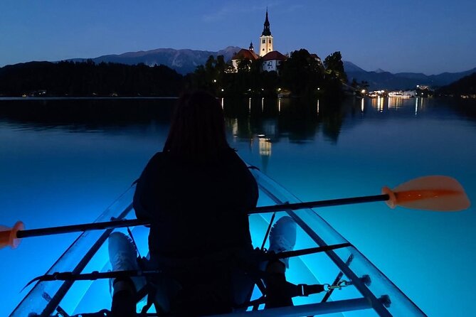 Guided Clear Kayak Tour in Bled - Why the blue-lit evening tour is special