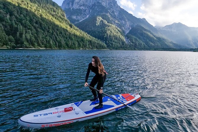Half-Day Stand-Up Paddleboarding on Lake Predil - Reaching Lake Predil from central Bovec
