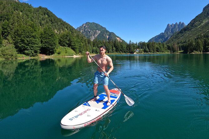 Half-Day Stand-Up Paddleboarding on Lake Predil - Paddling around the whole lake