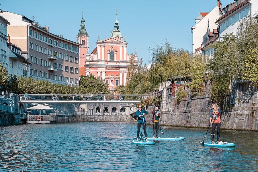 Ljubljana: Stand-Up Paddle Boarding Tour - Starting beside Špica Café