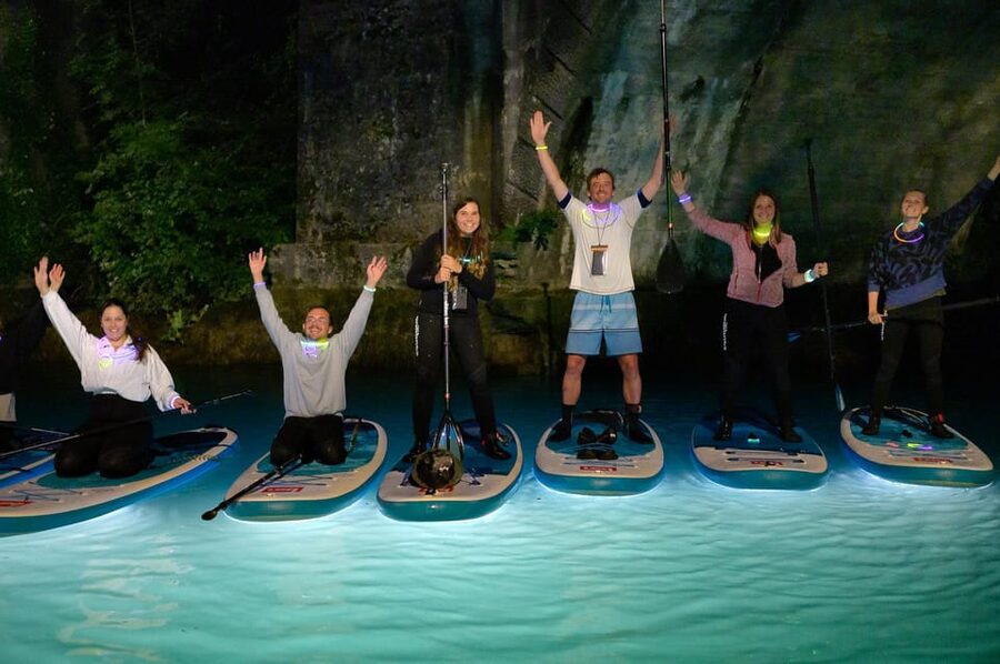 Most na Soci Evening SUP Excursion from Bovec - Paddling back and returning to Bovec