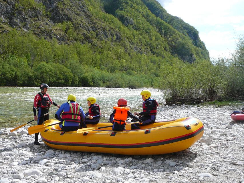 Soča River: Family Rafting Adventure, with Photos - Paddling easy rapids near Bovec