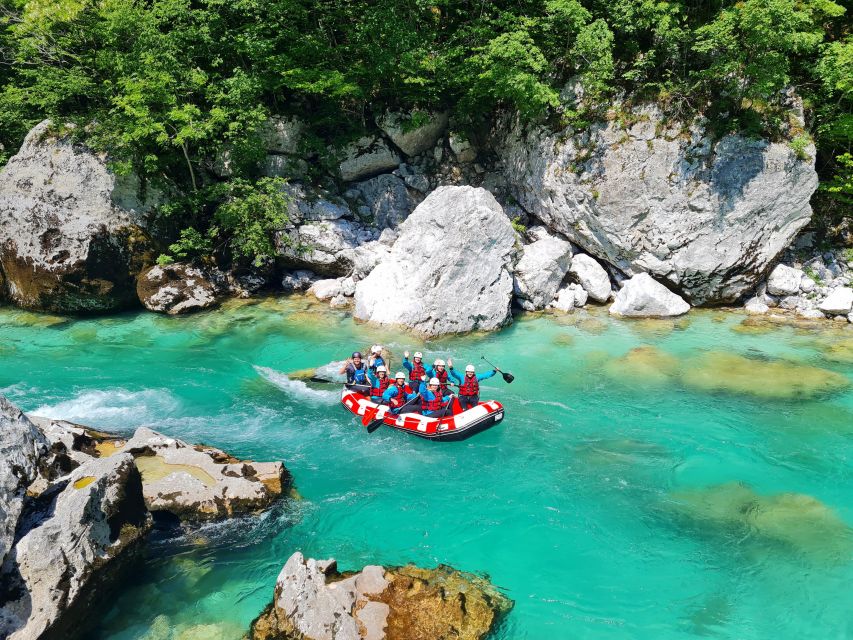 Soca River, Slovenia: Whitewater Rafting - Rapids, swimming, and the boulder jump