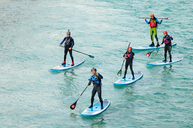 Soca Whitewater Stand-up Paddle Boarding Small Group Adventure - Taking a fruit-and-cookie break on the beach