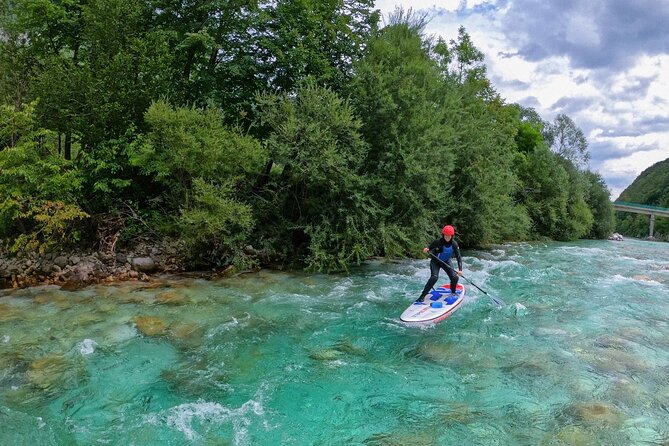 Whitewater Paddle Boarding on Soca River - Building confidence on flat water