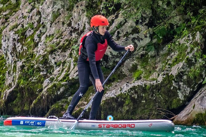 Whitewater Paddle Boarding on Soca River - Entering the Soca’s small rapids