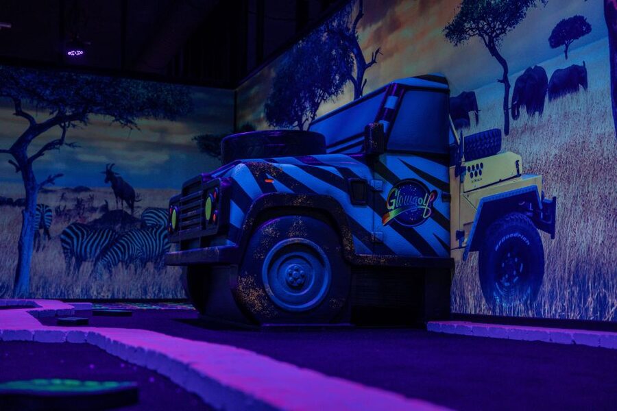Woop! Glow golf: Ljubljana Btc City - What the 15 holes are like