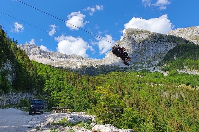 Zipline in Slovenia - Getting ready at 1,500 meters